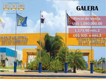 VENTA DE GALERA INDUSTRIAL Ubicada  Parque Industrial Las Américas