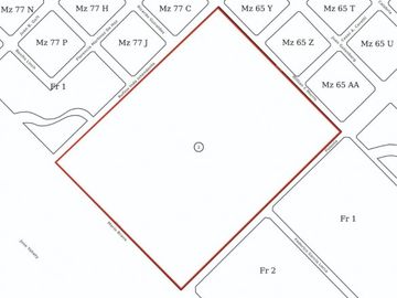 Venta 12 manzanas con todos los servicios sobre asfalto
