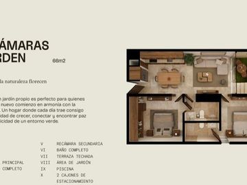 Departamento en preventa en av residencial de Conkal, entrega  julio 2025