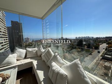Pinares de Montemar, Concón. Venta departamento 3 dormitorios con gran vista.