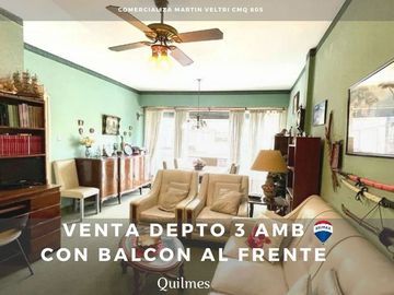 VENTA DEPARTAMENTO 3 AMB  BALCON AL FRENTE QUILMES
