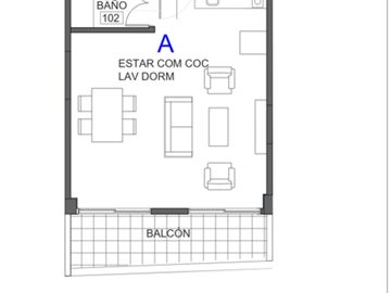 DEPTO MONOAMBIENTE EN VENTA ALMAGRO CON BALCON