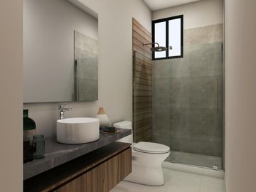 CASA EN VENTA EN PLAYA DEL CARMEN 3 HABITACIONES, ALBERCA, GIMNASIO, ÁREA DE YOGA Y LUDOTECA