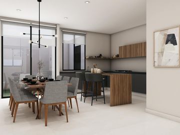 CASA EN VENTA EN PLAYA DEL CARMEN 3 HABITACIONES, ALBERCA, GIMNASIO, ÁREA DE YOGA Y LUDOTECA