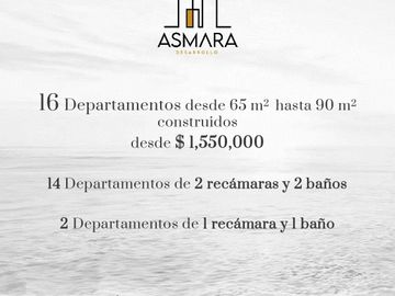 Se vende Departamentos de una y dos recamaras cerca de Plaza Américas