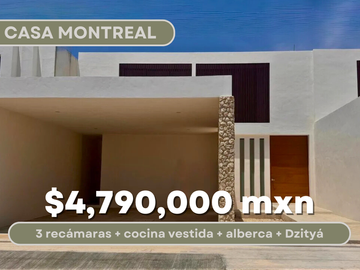 Casa Venta Mérida, Dzityá, 3 habits + alberca, entrega inmediata, Casa Montreal.