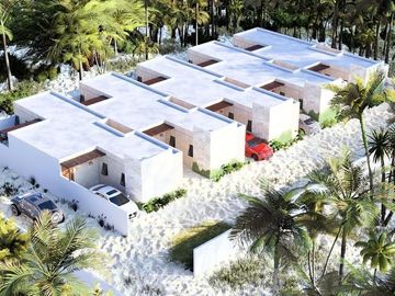 VILLAS EN VENTA CON 2 HABITACIONES Y ALBERCA EN EL PUERTO DE CHELEM, YUCATÁN.