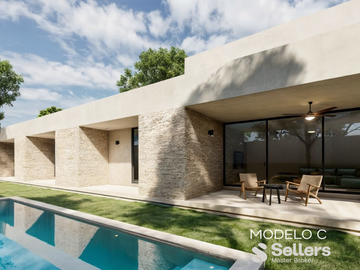 CASA VENTA MÉRIDA, 22 RESIDENCIAS EN BELLAVISTA, UNA PLANTA, MODELO C, DZITYÁ.