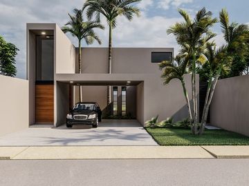 CASA VENTA MÉRIDA, MODELO TARO, ALBERCA, 4 HABITS, 696M2,CUMBRE III DZITYÁ