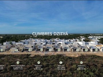 CASA VENTA MÉRIDA, MODELO TARO, ALBERCA, 4 HABITS, 696M2,CUMBRE III DZITYÁ