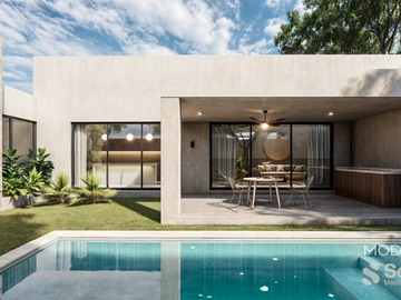 CASA VENTA MÉRIDA, 22 RESIDENCIAS EN BELLAVISTA, UNA PLANTA, MODELO A, DZITYÁ.
