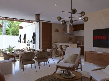 VILLAS EN VENTA CON 2 HABITACIONES Y ALBERCA EN EL PUERTO DE CHELEM, YUCATÁN.