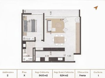departamento venta 2 ambientes san isidro