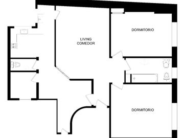 Venta departamento 3 ambientes con dep. Palermo
