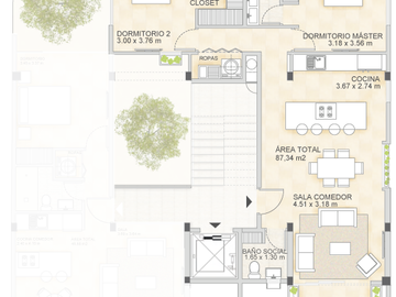 Venta de departamento 2D a estrenar , sector La Kennedy