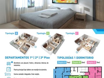 DEPTO 1 DORM. CON BALCON A ESTRENAR B. ALBERDI