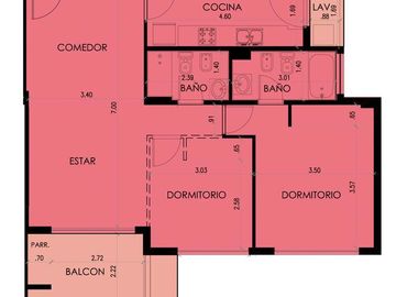 Departamento en Venta 2 ambientes San Isidro piso alto