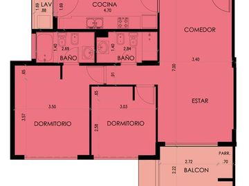 Departamento en Venta 2 ambientes San Isidro piso alto