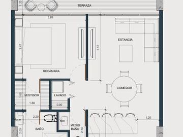 Departamento en venta en Mérida, Torre Insignia, Santa Gertrudis Copó ( Mod A)