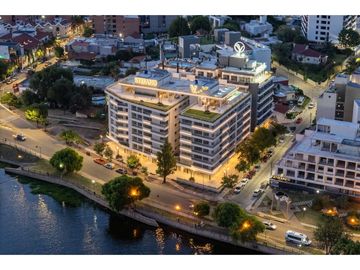 Depto en STEFANO V, balcon vista al lago, 1 dorm., AMOBLADO. PISO 6.