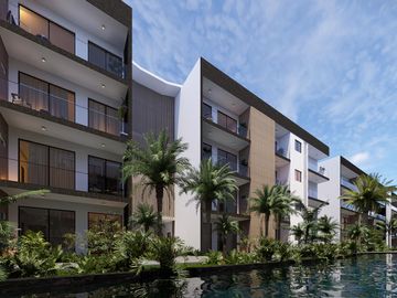 Departamento en venta de 3 rec en Cancun residencial Lagoa del Sol