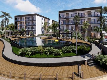 Departamento en venta de 3 rec en Cancun residencial Lagoa del Sol