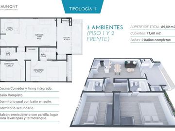Venta Pozo 3 Ambientes Balcón Terraza Monte Castro