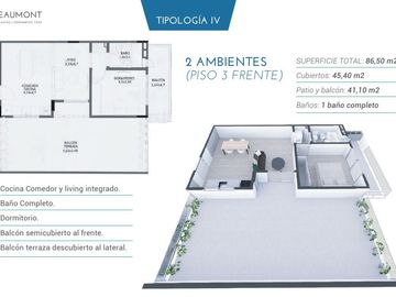 Venta Pozo 3 Ambientes Balcón Terraza Monte Castro
