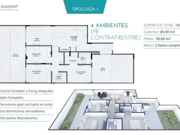 Venta Pozo 2 Amb + Terraza+2 Balcones Monte Castro