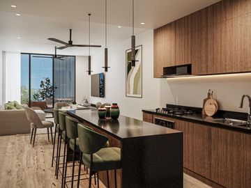 DEPARTAMENTO EN VENTA. CANCÚN. 2 RECÁMARAS CON TERRAZA.