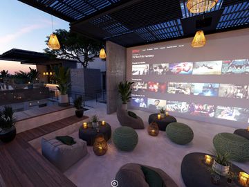DEPARTAMENTO EN VENTA. CANCÚN. 3 HAB. CON TERRAZA Y JARDÍN