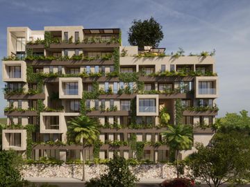 DEPARTAMENTO EN VENTA. CANCÚN. 3 HAB. CON TERRAZA Y JARDÍN