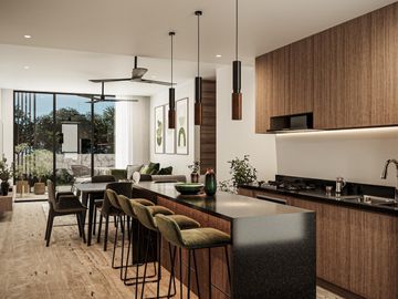 DEPARTAMENTO EN VENTA. CANCÚN. 3 HAB. CON TERRAZA Y JARDÍN