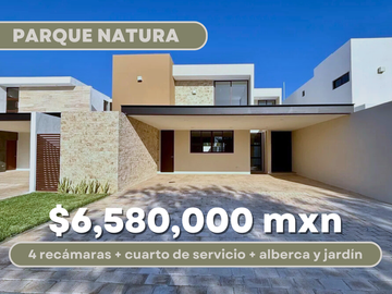 CASA VENTA MÉRIDA, 4 HABITS, ALBERCA, PRIV. PARQUE NATURA CHOLUL, CIRUELA 213.