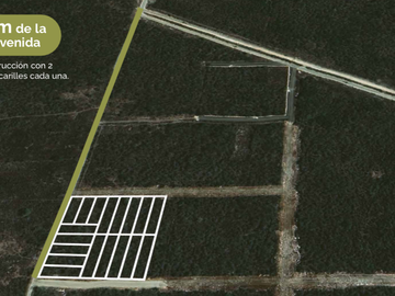 Venta de terreno con servicios en Conkal de 178.75 m2