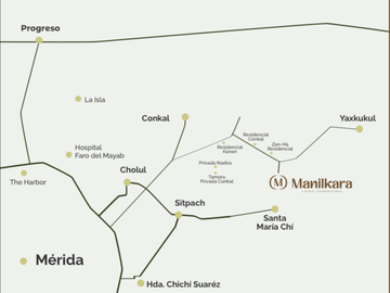 Venta de terreno con servicios en Conkal de 178.75 m2
