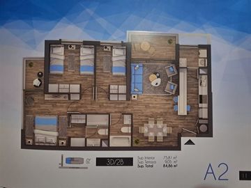 Departamento en Venta en Departamento 3D-2D + Estac
