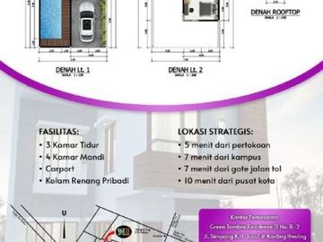 Rumah Premium Bonus Kolam Renang Tasikmadu Sukarno Hatta