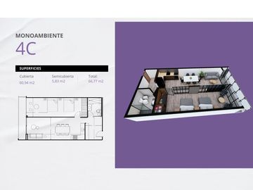 Departamento monoambiente Microcentro Salta Capital