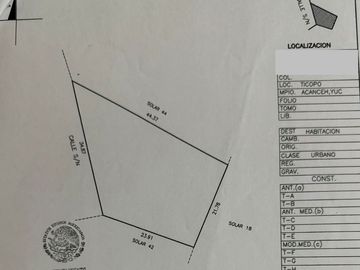 Terreno en Venta en Ticopó a 30 minutos de Mérida, para desarrollar