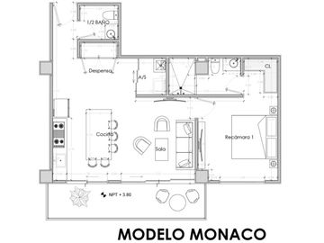 PREVENTA DEPARTAMENTO  1 REC NUEVO VALLARTA|  LE-CU