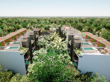 Penthouse a la venta en Tulum a 8 min de la playa con financiamiento directo