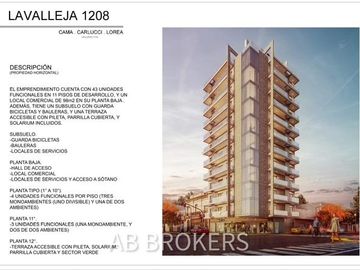 Departamento 2 ambientes (sin dividir) amoblado en Palermo Hollywood