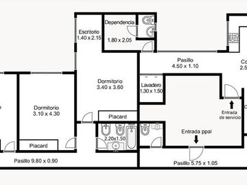 Venta Departamento  Cuatro  ambientes  Caballito