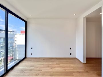 DEPARTAMENTO EXTERIOR CON BALCON EN COL. DEL VALLE NORTE