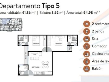 VENTA DEPARTAMENTO NUEVO CERCA DE METRO POTRERO SIN ESTACIONAMIENTO