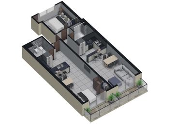 Departamento 1 Dormitorio de 46,7 m²   4,4 m² de Balcón en Santa Fe 3960, Rosario