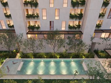 DEPARTAMENTO EN VENTA. 2 HABITACIONES CON BALCÓN. CANCÚN, ZONA SUR. ALBERCA, YOGA,COWORK