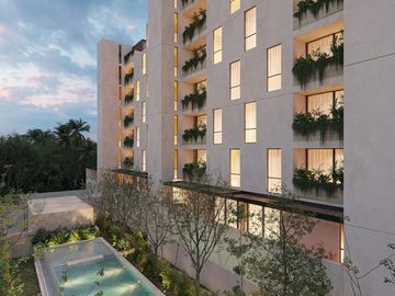 DEPARTAMENTO EN VENTA. 2 HABITACIONES CON BALCÓN. CANCÚN, ZONA SUR. ALBERCA, YOGA,COWORK