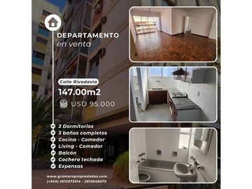 VENDO DEPARTAMENTO GRANDE EN CAPITAL CIUDAD DE MENDOZA